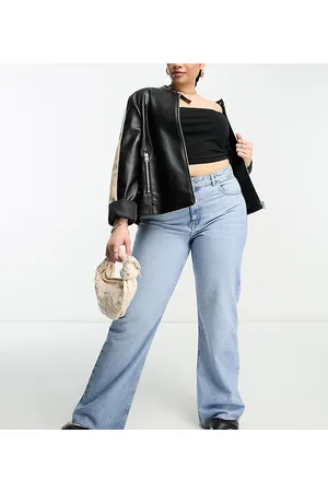 MANGO Curve straight leg jeans in