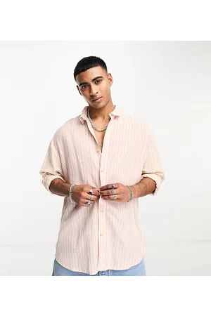 Labelrail X Stan & Tom oversized striped seersucker shirt in