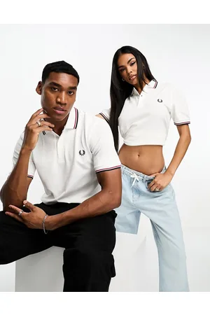 Fred Perry Unisex twin tipped logo polo in /red/navy