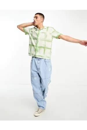 Guess Painter short sleeve shirt in sage multi
