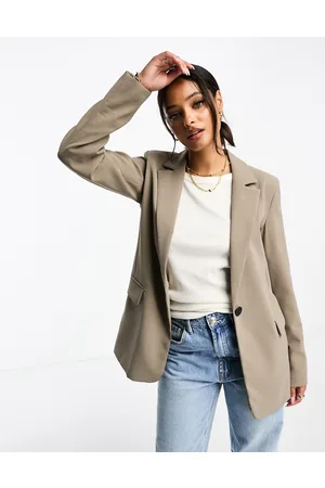 Pull&Bear Oversized blazer in taupe