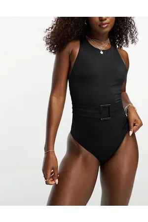 ONIA High neck belted swimsuit in