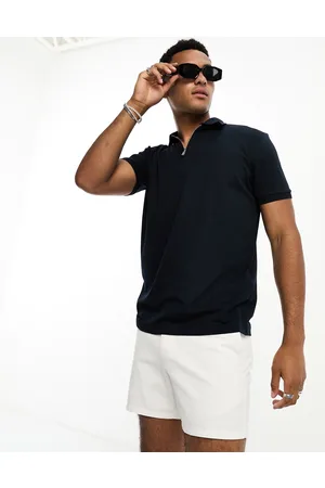 SELECTED Half zip polo in