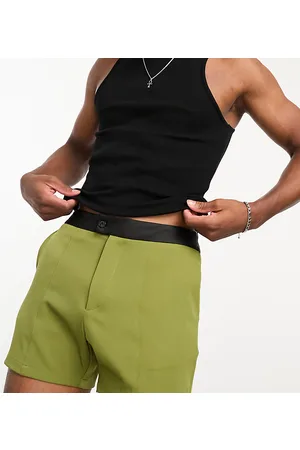 Labelrail X Stan & Tom waistband detail short-shorts in olive