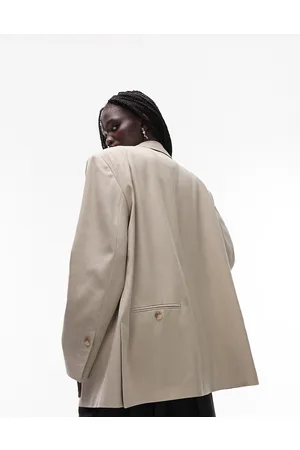 Topshop Co-ord tailored light-weight blazer in camel