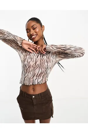 I saw it first Mesh top in animal print
