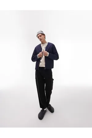 Topman Liner jacket with vertical quilting in
