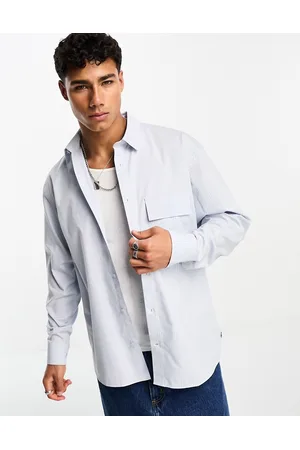 Calvin Klein Long sleeve relaxed stripe shirt in