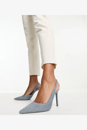 Stradivarius Denim slingback heel in
