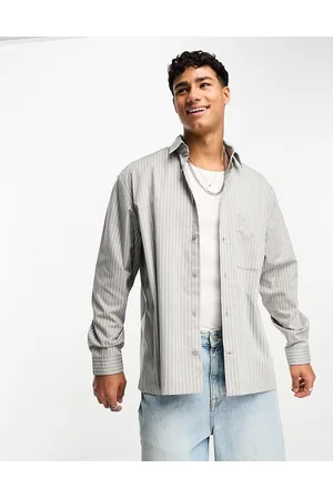 Calvin Klein Long sleeve stripe oversized shirt in