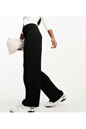 Y.A.S Plisse wide leg trousers in