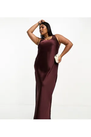 River Island Satin maxi slip dress in