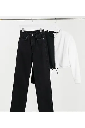 Weekday Rowe extra high waist straight leg jeans in echo