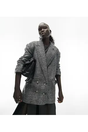 Topshop Textured blazer coat in