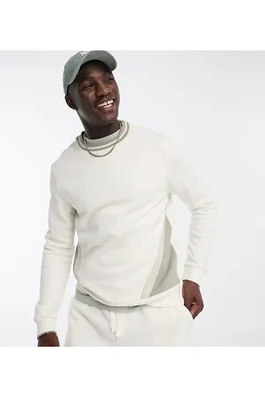Another Influence Tall colour block sweatshirt in off