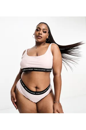 Pink Soda Sport Plus polyester blend Crystal bikini bottom in