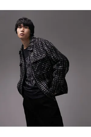 Topman Wool mix shacket in check