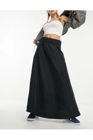 Monki Taffeta maxi skirt in