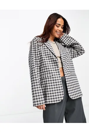 Monki Mix and match blazer in check
