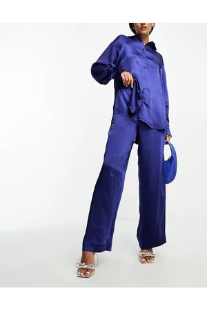 Y.A.S Wide leg satin trouser co-ord in