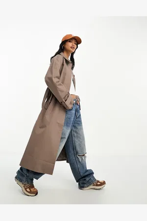 & OTHER STORIES Relaxed belted trench coat in dark beige