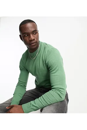 Threadbare Tall cotton crew neck jumper in wavellite