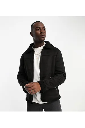 Barneys Originals Tall faux shearling fully borg lined jacket in