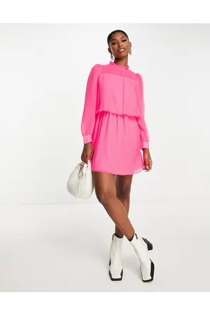 River Island Pleated mini dress in