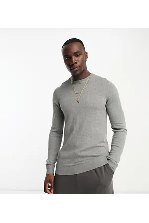 Threadbare Tall cotton crew neck jumper in marl