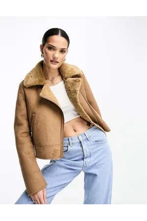 Stradivarius Cropped aviator jacket in