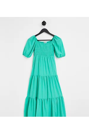 Simply Be Shirred midi dress in
