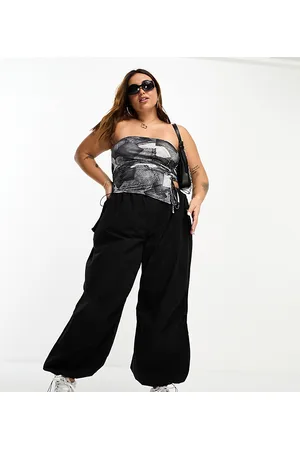 River Island Low rise parachute trouser in