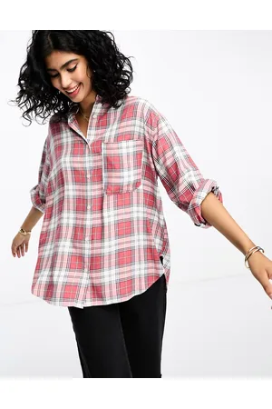 ASOS Oxford shirt in red & white check