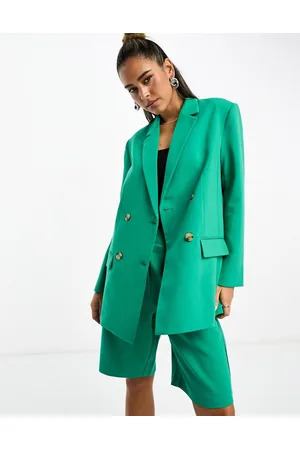 French Connection Luxe tailored blazer co-ord in emerald