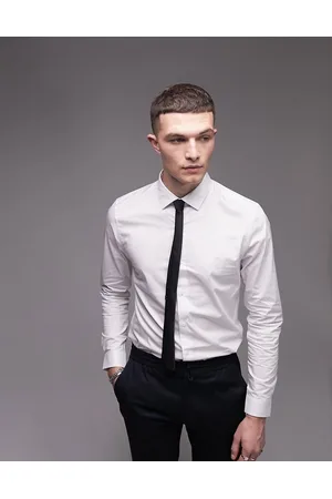 Topman Long sleeve stretch shirt in