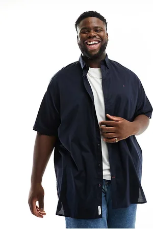 Tommy Hilfiger Big & Tall poplin regular fit short sleeve shirt in