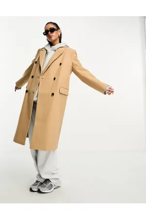 ASOS Mid length dad coat in camel