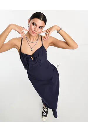 COLLUSION Utility cami midi dress with pocket detail in