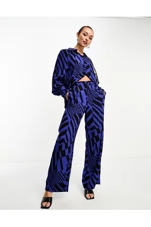 Y.A.S Wide leg trouser co-ord in abstract print