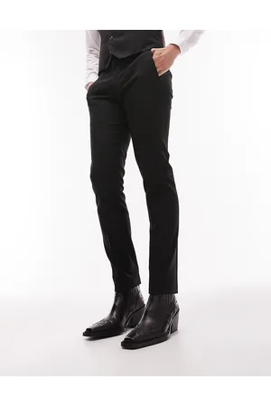 Topman Skinny textured suit trousers in