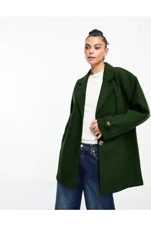 Noisy May Oversized jacket in khaki