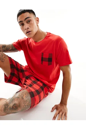 Brave Soul Short pyjama set in and black check