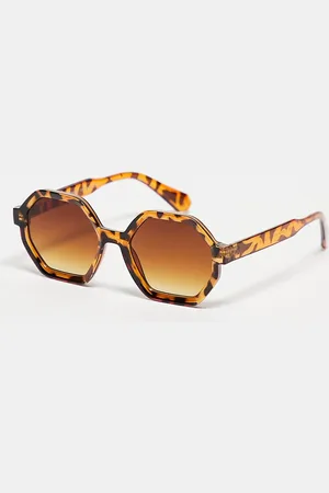 AJ Morgan Romanov hexagonal festival sunglasses in tortoiseshell