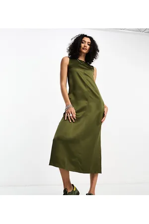 COLLUSION Studios sleeveless satin maxi dress in