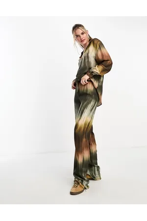 Pull&Bear Ombre tie dye trouser co-ord in
