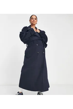 ASOS ASOS DESIGN Maternity oversized brushed formal trench wool mix coat in