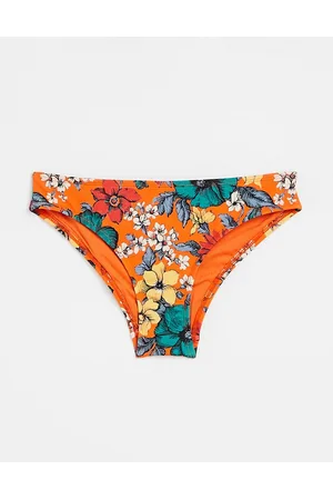 French Connection Classic bikini brief in orange floral