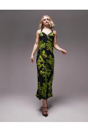 Topshop Floral print cami midi dress in