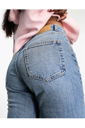 Pull&Bear High rise straight leg comfort jean in medium