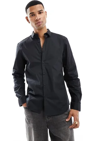 New Look Long sleeve poplin shirt in
